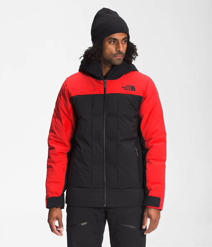 The North Face Puffer Jacket Bellion Red/Black - Mens - Thailand RGDFX-8351